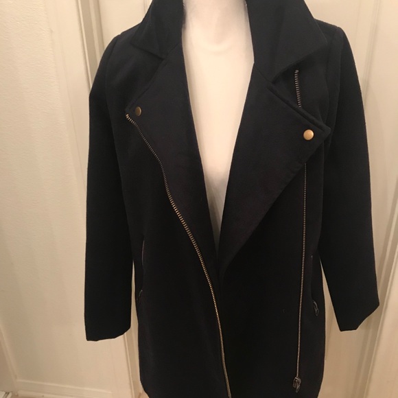 Very nice Forever 21 Coat Dark Navy Blue sz S - Picture 5 of 9